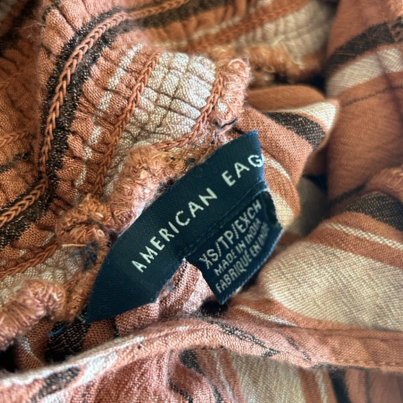 American Eagle Striped Button Tie Jumpsuit - Picture 6 of 7